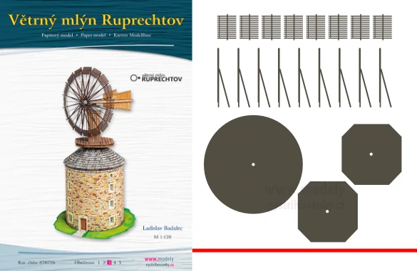 Laserem řezané doplňky pro větrný mlýn Ruprechtov