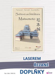 Laserem řezané doplňky pro hrad Matsumoto