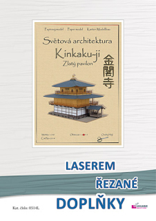 Laserem řezané doplňky pro Kinkaku-ji Zlatý pavilón