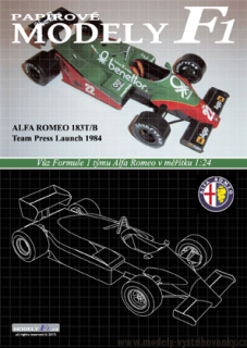Alfa Romeo 183T-B - Press launch 1984 - Patrese, Cheever